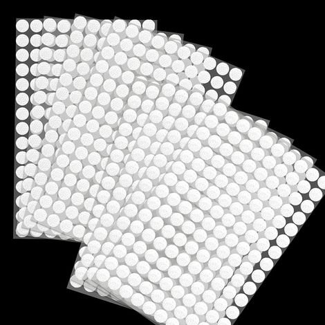 1008Pcs Scratch Autocollant Rond, 504Paire 10mm Pastille Crochet et Boucles (1/5)