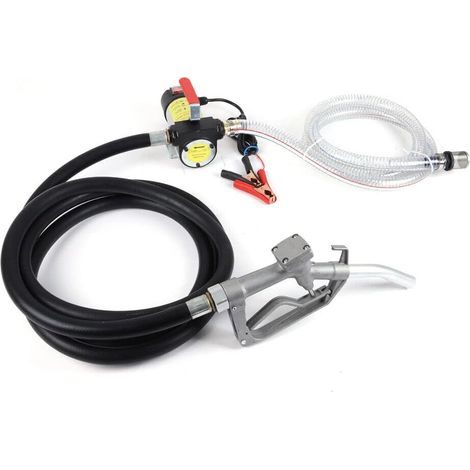 Dieselpumpe Selbstansaugend, 12V 45L/MIN 3500R/M Dieselpumpe Heizölpumpe selbstansaugend Automatik Pistole Ölpumpe mit Kraftstofffilter