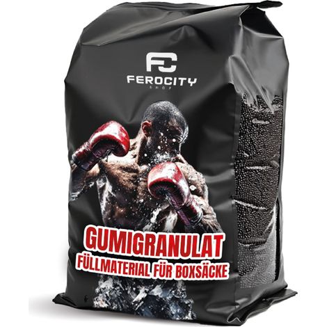 Ferocity Remplissage pour Sac de Boxe 10 KG env. 18L pour Makiwara, Poire de Maïs, Poire de Boxe, Sac de Frappe Granulés de Caoutchouc SBR – Densité Optimale, Haute Résistance, Écologique
