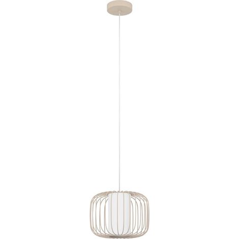 Lampe suspendue terrarosa en acier sable couleur e27 1x40w h: 110cm Ø28,5 cm dimmable (1/3)