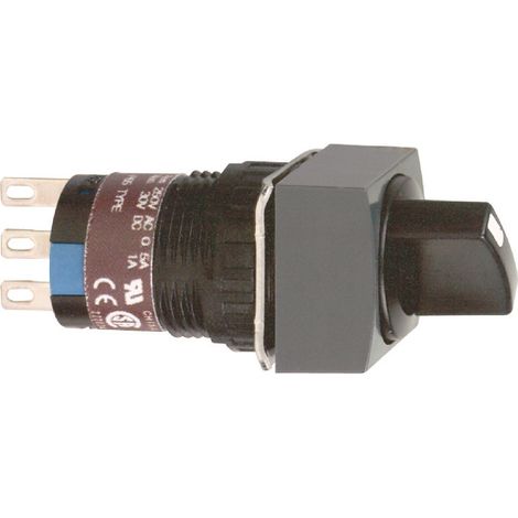 Harmony XB6 bouton tournant diam. 16mm à manette 2 positions 2OF noir SCHNEIDER XB6ECD222P