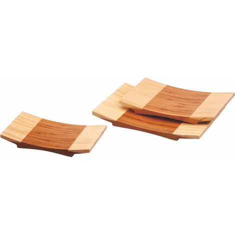 Plateau de Présentation Incurvé en Bambou pour Sushi L 21 à 27 cm - Pujadas (1/2)