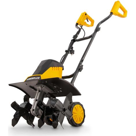 Motobineuse électrique 1500 W – 6 lames en acier – Largeur de travail 450 mm – Profondeur de travail 220 mm – Auto-propulsion silencieuse – Powerplus