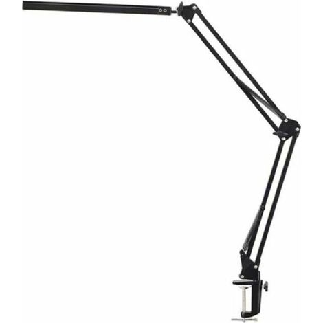 12-W-LED-Schreibtischlampe mit Klemme, einstellbarer Dimmung und Farbtemperatur, schwenkbarem Metallarm, augenschonender LED (Schwarz) (1/4)