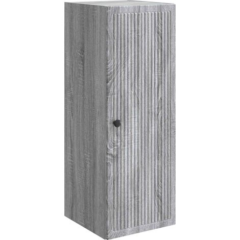 Mobiletto a muro Sonoma grigio 33 x 34,5 x 90 cm vidaXL (1/5)