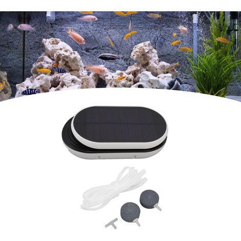 Geräuscharme 3-stufige ABS-Solar-Sauerstoffpumpe für Aquarien, Angelplätze und Schwimmbäder, 5 V, 1 W (1/5)
