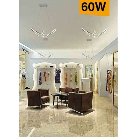 TrAdE Shop Traesio - Lampadario Led Intrecciato A Fiocco A Sospensione 60w Cct 3 Colorazione Luce A59-a3c - (1/5)