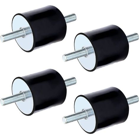 M8 - Rubber Mounts, Vibration Isolators, for Air Compressors, Diesel Engines, Water Pumps (M8 x 23, 30 x 30), 4 pcs (1/5)