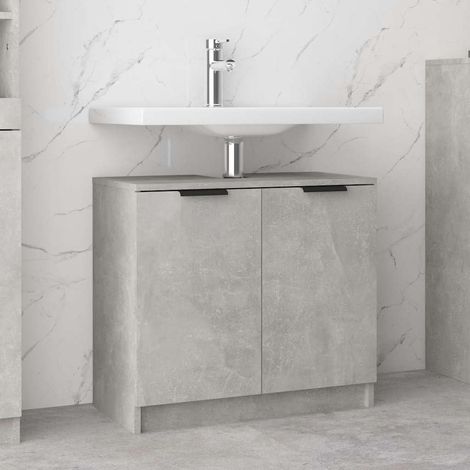 Badschrank Betongrau 64,5x33,5x59 cm Holzwerkstoff