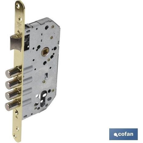 cerradura embutir 4 b-redonda+cerradero d85 e50 latón (p/madera)