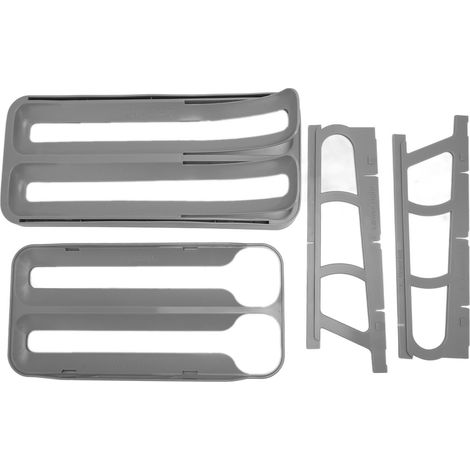 Distributeur d'œufs à 2 niveaux, porte-œufs peu encombrant, distributeur à roulettes, organisateur pour le réfrigérateur, gris (1/5)