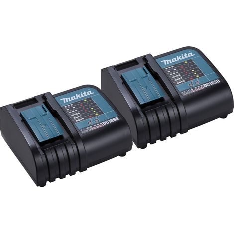 Makita Dual Charger Pack DC18SD x2 18v Battery Charger 30 Minutes 240V Twin Pack (1/2)