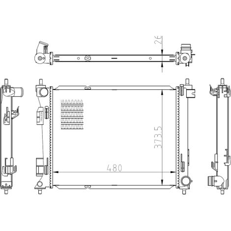 Radiateur, refroidissement du moteur NRF 550039