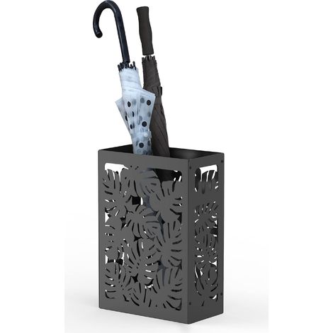 Monstera Porte-parapluie pour entrée de maison ou de bureau (noir, monstera) (1/5)