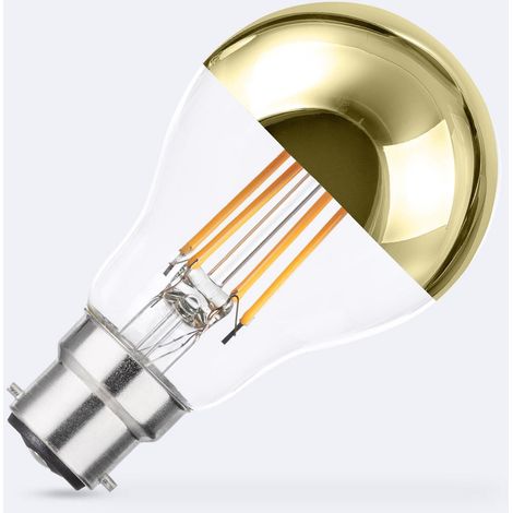 Ampoule Filament LED B22 8W 800 lm A60 Dimmable Gold Reflect No Flicker 2200K Super chaud