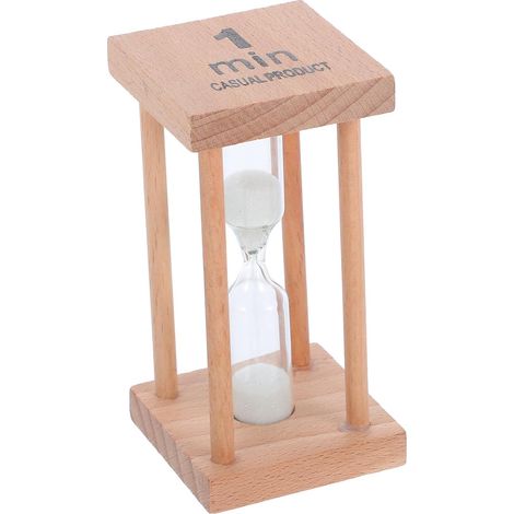 INOOMP Sablier Décoration Délicate et Moderne Sable en Bois Blanc (1/5)