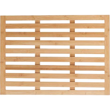 Alfombrilla de baño grande de bambú de 45 × 62 cm. (1/4)