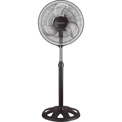 "Vicari" Metall-Standventilator (37W AC 230V Motor) Ø34cm höhenverstellbar schwarz