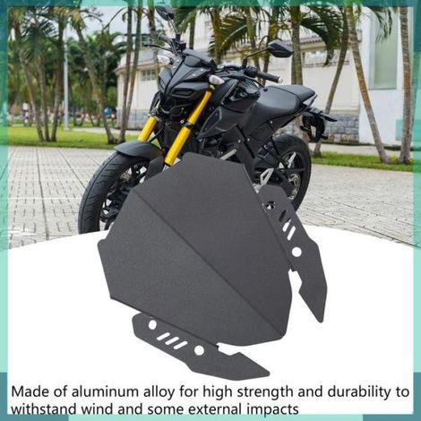 Déflecteur de pare-brise Déflecteur de Vent de Pare-brise, Alliage d'aluminium Noir, Pare-brise de Moto Léger moto embase (1/5)