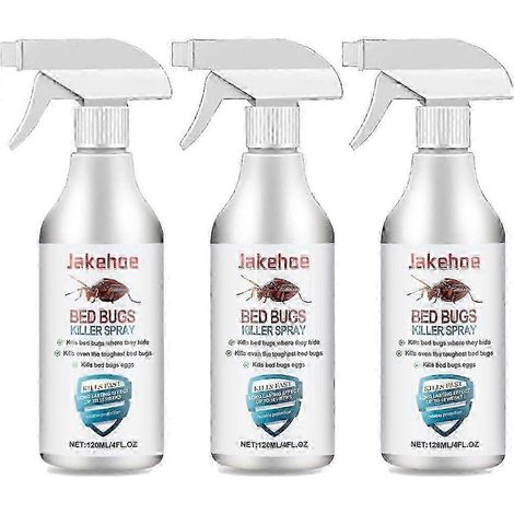 3 piècesSpray anti-punaises de lit : tue les œufs de punaises de lit et prévient les piqûres de puces et de punaises de lit. (1/5)