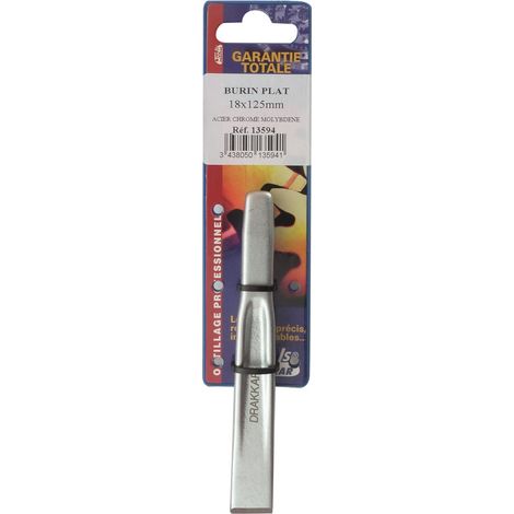 DRAKKAR-TOOLS - Burin mecanicien 29x250mm dt s/carte - 13562 - Ce produit de marque DRAKKAR-TOOLS est neuf.