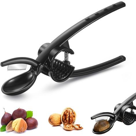Nussknacker, Kastanienöffner, Kastanienzange aus Edelstahl, Müheloser 2-in-1-Nussknacker, Kastanienschneider, Nussknacker für Walnüsse und Kastanien (1/5)