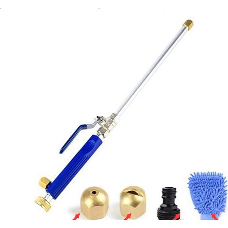 Lance Haute Pression, Tête Haute Pression Tuyau Arrosage, Buse à Haute, Pistolet Arrosage ( Bleu) (1/5)
