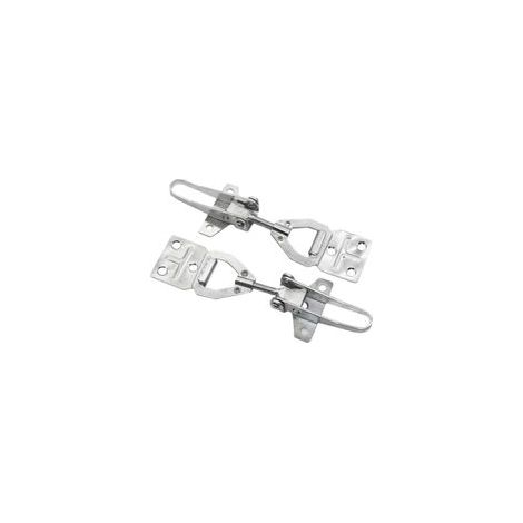 Lot de 2 Pinces à Bascule en Acier Galvanisé Argenté Verrouillage pour Casier à Ruche, Outil Robuste pour Apiculture et Fixation Sécurisée