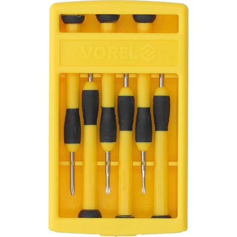 VOREL PRÄZISIONSSCHRAUBENDREHER 6 Stk. CrV 64553 (1/4)