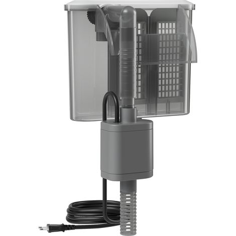 SunSun HBL-303 Hang on Filter Aquarium Anhängefilter 350l/h für Aquarien bis 40l, mit Filtermedien