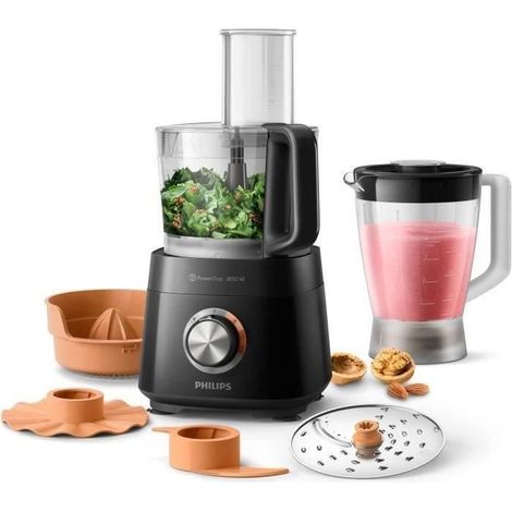 PHILIPS HR7510/10 Robot Compact Viva Collection - 800W, avec blender 1L et presse-agrume (1/5)
