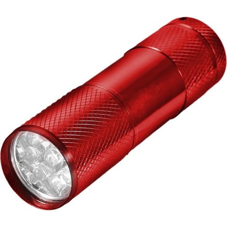 Lampe de poche UV 4,5 V 9 LED Mini torche Expert Jade 365-400 nm pour détection de fluorescence rouge (1/5)
