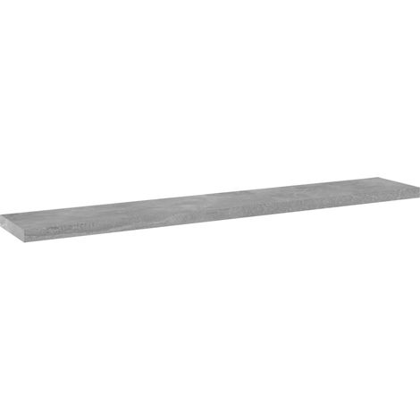 Panneaux de bibliothèque 4 pcs，Étagères murales Gris béton 60x10x1,5cm Aggloméré151988 (1/5)