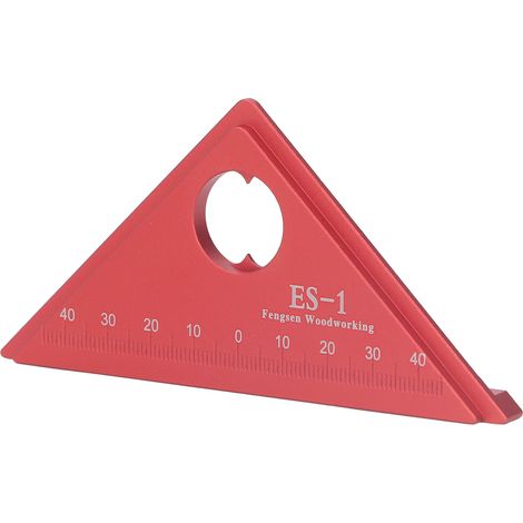 45-Grad-Winkelmesser aus Aluminiumlegierung, Tischler-Winkelmesser, Dreieck-Winkelmesser für Holzbearbeitung (1/5)
