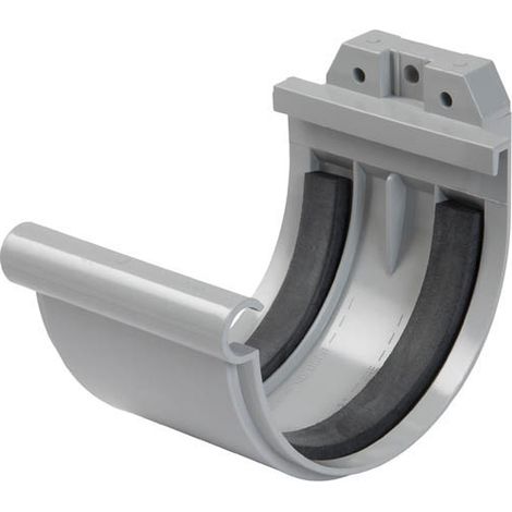 Nicoll – Raccord pour gouttière 25 en PVC gris – Jonction à joint pour assemblage de profilés – Système à joints pour bonne dilatation