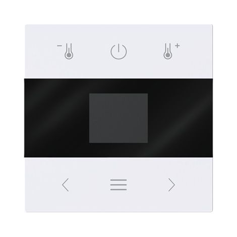 Busch-Jaeger Plaque centrale pour thermostat d'ambiance avec 6 symboles, blanc studio, Busch-art linear® (1794 MDRT-44G), 2CKA006430A0426