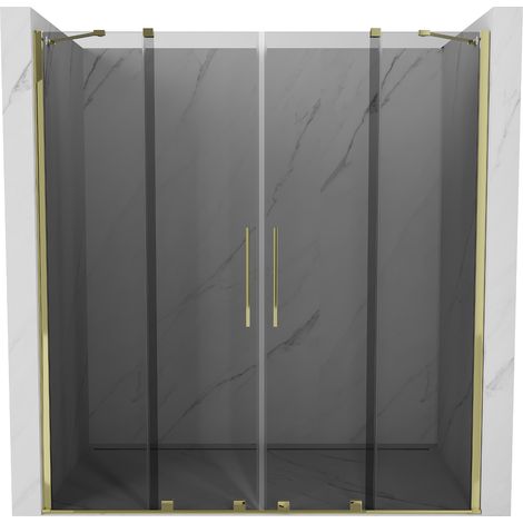 Mexen Velar Duo porta doccia scorrevole 170 cm, grafite, oro - 871-170-000-42-50 (1/5)