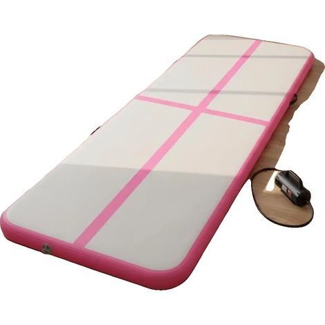 Colchoneta de gimnasia, PVC resistente, 500x100x10cm, diseño portátil, verde militar (1/2)