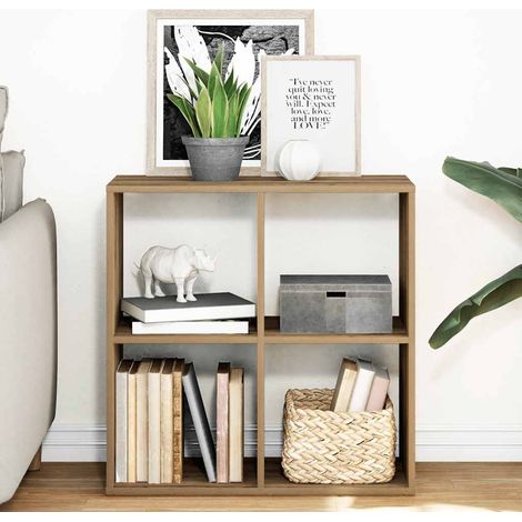 Librería divisora madera roble artisan 69,5x29x69,5 cm vidaXL (1/5)