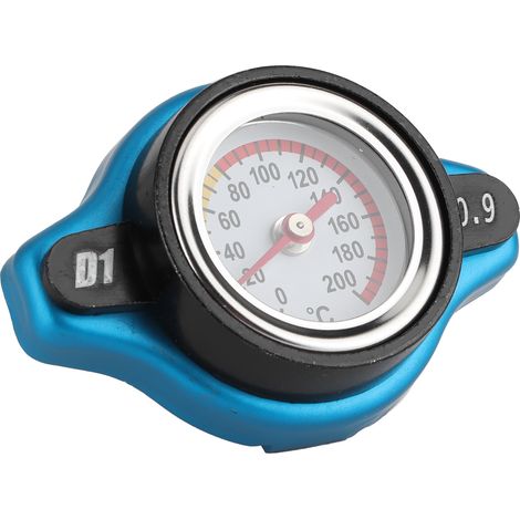 Couvercle de radiateur thermostatique universel, couvercle de réservoir d'eau étanche, avec thermomètre et petite pression (0,9 bar). (1/5)