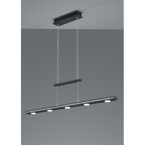 Suspensión Negra Placa Rectangular 7 Led Arriba y Abajo Lacal Trio Lighting (1/3)
