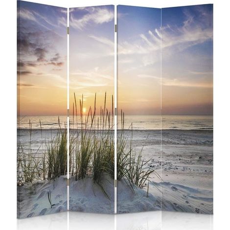 Paravento bilaterale, Erba sulla spiaggia del mare - 145x170 (1/5)