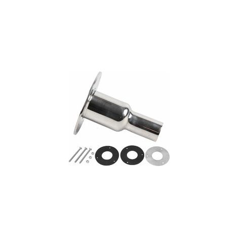 LAN Tuyau d'échappement traversant XVX, acier inoxydable 316, poli miroir, diamètre extérieur 24 mm, pour chauffage diesel, camion marin, droit (1/2)