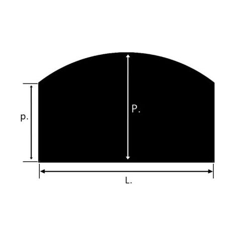 Plaque De Sol - Rectangle cintré - Acier (1/4)