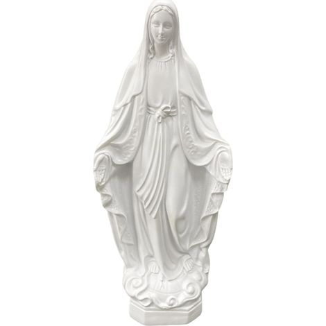 Statue de la Vierge Marie en résine 30x12,4x7,4 cm – Détails réalistes – Décoration religieuse pour intérieur – Cadeau catholique