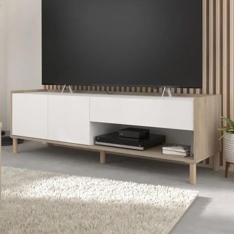 Parisot MORPHOS TV-Möbel weiß Eiche 150 cm