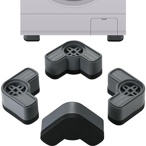 4 x Anti-Vibration Washing Machine Foot Pads, Anti-Vibration Washing Machine, Rubber Mats for Anti-Movement & Shaking & Anti-Noise (1/5)