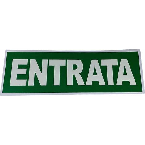 Cartello entrata plastifica con biadesivo targa per porta segnaletica interna 30.5x10 cm
