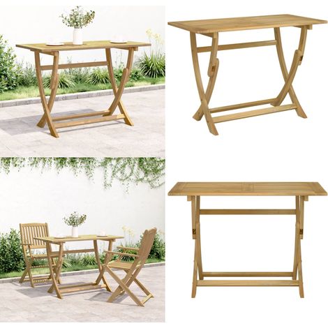 Gartentisch Klappbar 110x55x75 cm Massivholz Akazie - Akazienholz - Klappbarer Tisch (1/5)