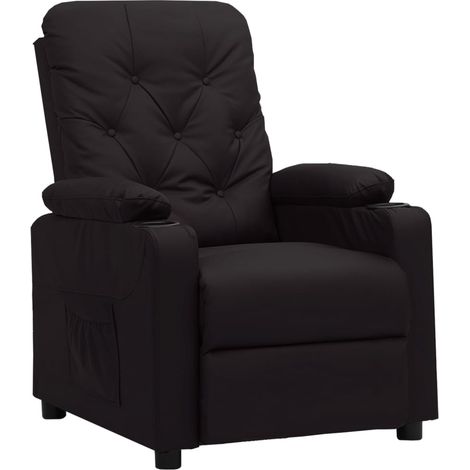 Relaxsessel Schwarz Kunstleder